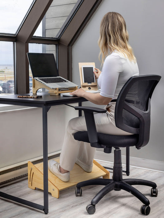 Repose pied inclinable en bois