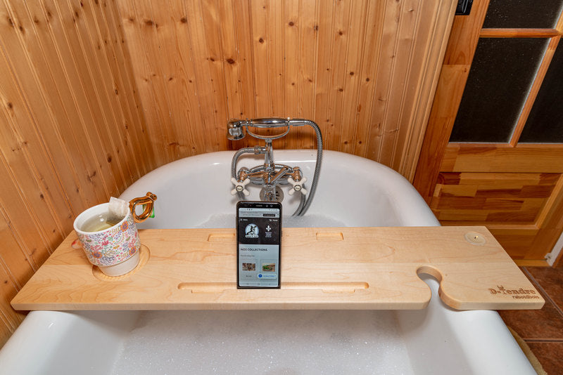 Pont de bain en bois