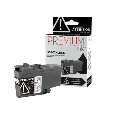 Brother LC401XLBKS Compatible Premium Ink Noir 500 pages