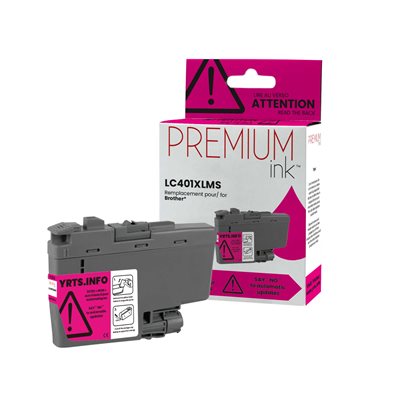 Brother LC401XLMS Compatible Premium Ink Magenta 500 pages