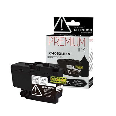 Brother LC406XLBKS Compatible Premium Ink Noir 6K