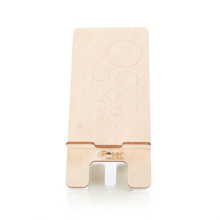 Support en bois pour cellulaire le “D-Poser”