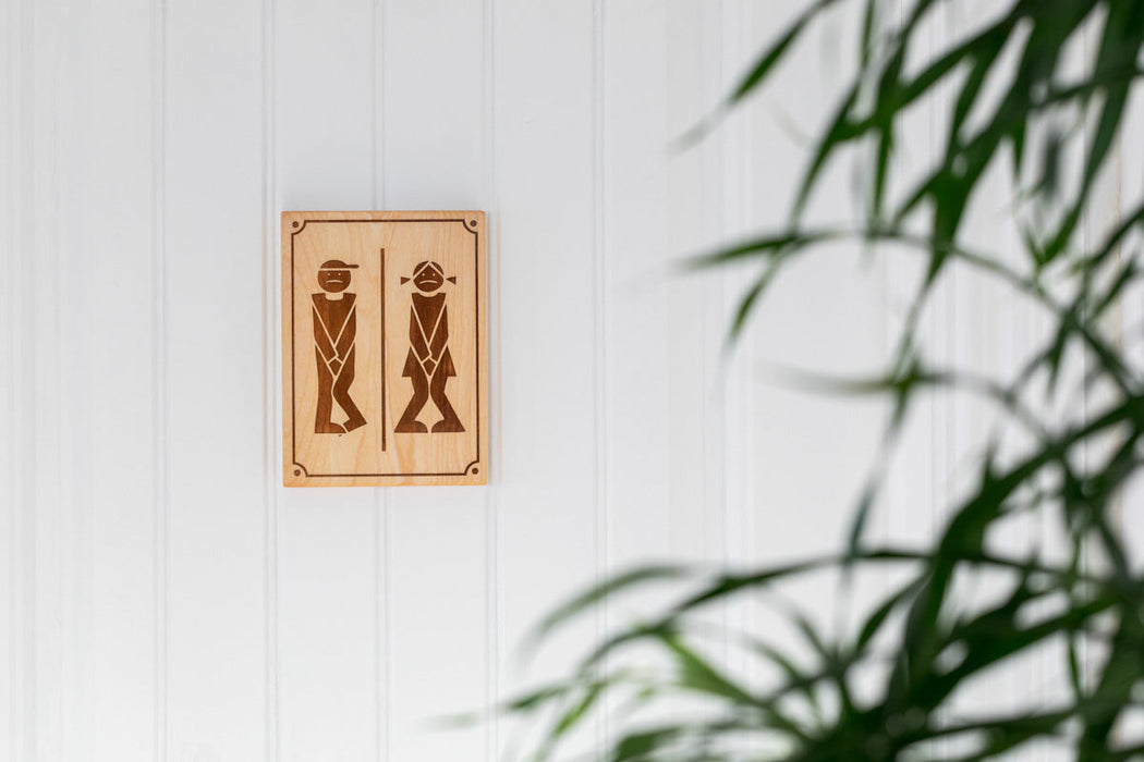 Affichette toilettes  "Besoin urgent!"