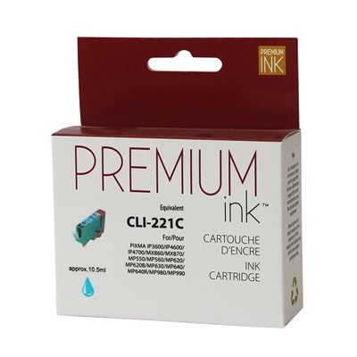 Canon CLI-221 Compatible Cyan Premium Ink - PrintInk Canada