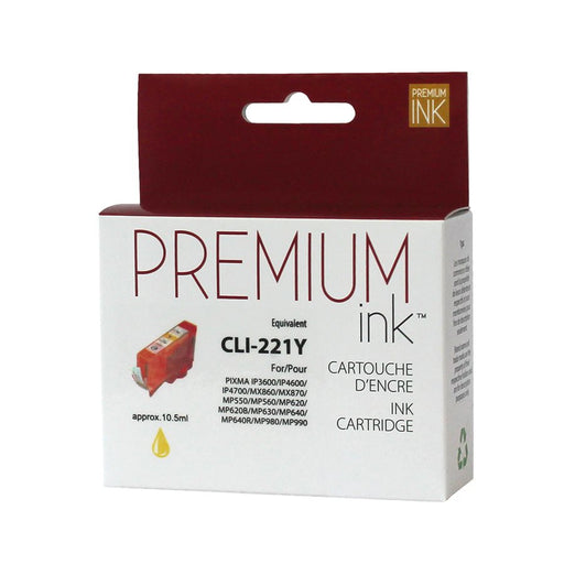 Canon CLI-221 Compatible Jaune Premium Ink - PrintInk Canada