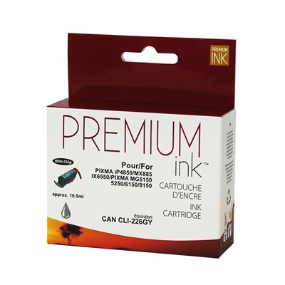 Canon CLI-226 Compatible Gris Premium Ink - PrintInk Canada