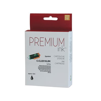 Canon CLI-251XL Noir compatible Premium Ink - PrintInk Canada