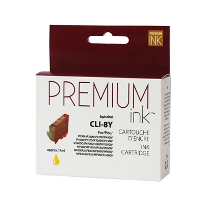 Canon CLI-8 Compatible Jaune Premium Ink - PrintInk Canada