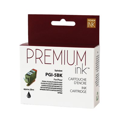 Canon PGI-5BK Compatible Noir Premium Ink - PrintInk Canada