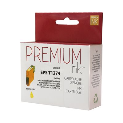 Epson T127420 Compatible Jaune Premium Ink - PrintInk Canada