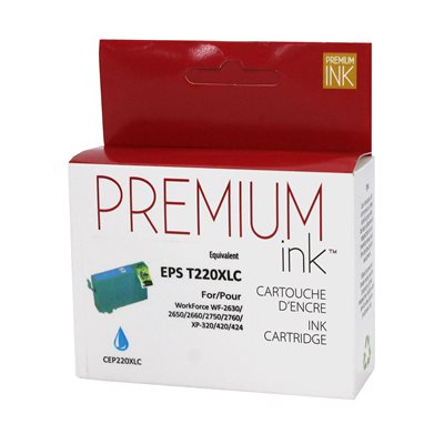 Epson T220XL220 - Compatible Cyan Premium Ink - PrintInk Canada