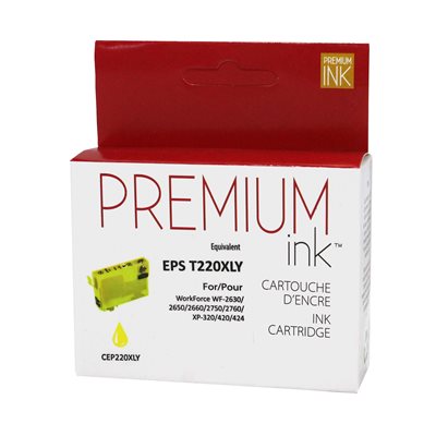 Epson T220XL420 - Compatile Jaune Premium Ink - PrintInk Canada
