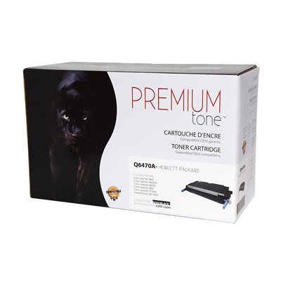 HP 3600/ 3800/ CP3505  Q6470A Compatible  Noir Premium Tone 6K - PrintInk Canada