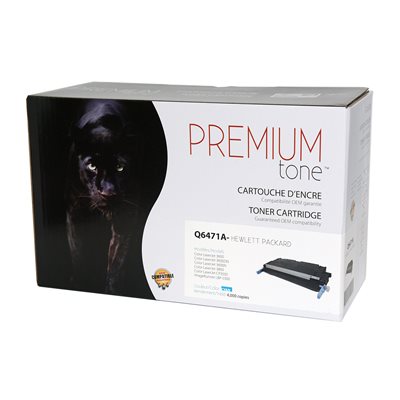 HP 3600 Q6471A Compatible Cyan Premium Tone 4K - PrintInk Canada