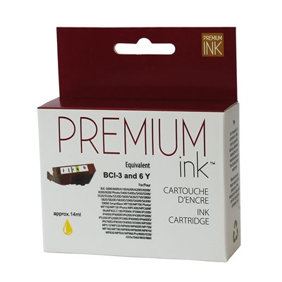 Canon BCI 3/6 Compatible Jaune Premium Ink - PrintInk Canada