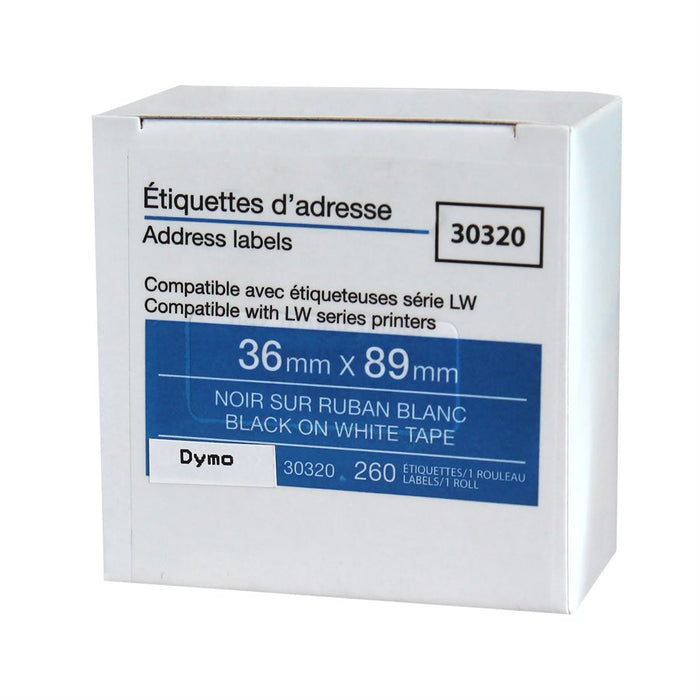 Dymo 30320 Address labels 1 1/8 'x 3 1/2' '(1 x 260)