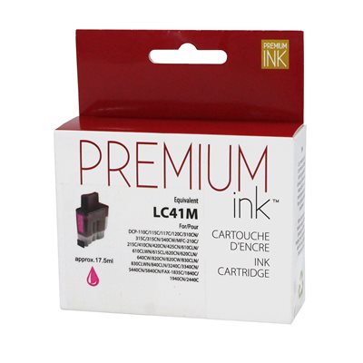 Brother LC41 Compatible Magenta Premium Ink - PrintInk Canada