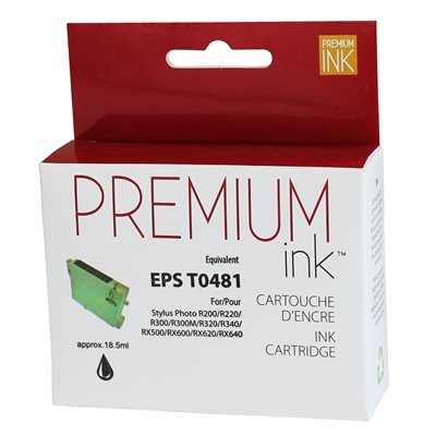 Epson T048120 R200/300 Compatible Noir Premium Ink - PrintInk Canada