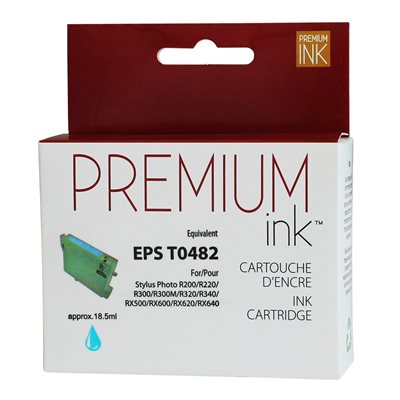 Epson T048220 R200/300 Compatible Cyan Premium Ink - PrintInk Canada