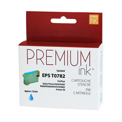 Epson T0782 Compatible Cyan Premium Ink - PrintInk Canada
