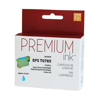 Epson T0785 Compatible Lt Cyan Premium Ink - PrintInk Canada