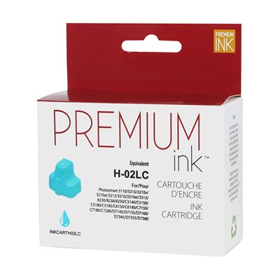 HP No. 02 C8774W Compatible Lt Cyan Premium Ink - PrintInk Canada