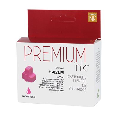 HP No. 02 C8775W Compatible Lt Magenta Premium Ink - PrintInk Canada