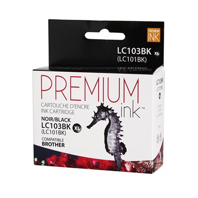 Brother LC103BK Noir Compatible Premium Ink - PrintInk Canada
