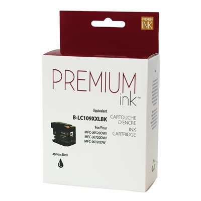 Brother LC109BKS Noir Compatible Premium 2.4K - PrintInk Canada