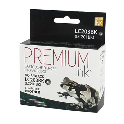 Brother LC203BKS Noir  XL Compatible Premium Ink - PrintInk Canada