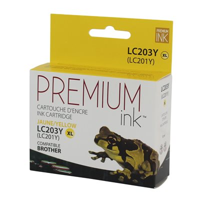 Brother LC203YS  XL Jaune Compatible Premium Ink - PrintInk Canada