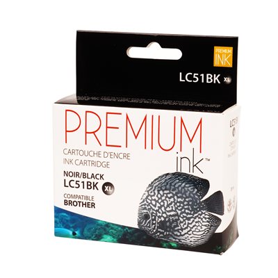 Brother LC51 XL Compatible Noir Premium Ink - PrintInk Canada