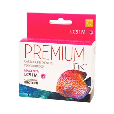 Brother LC51 XL Compatible Magenta Premium Ink - PrintInk Canada