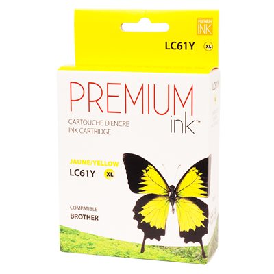 Brother LC61XL Compatible Jaune Premium Ink - PrintInk Canada