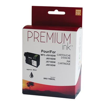 Brother LC79 XL Compatible Noir  Premium Ink (60ml) - PrintInk Canada
