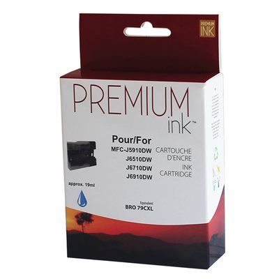 Brother LC79XL Compatible  Cyan  Premium Ink (19 ml) - PrintInk Canada