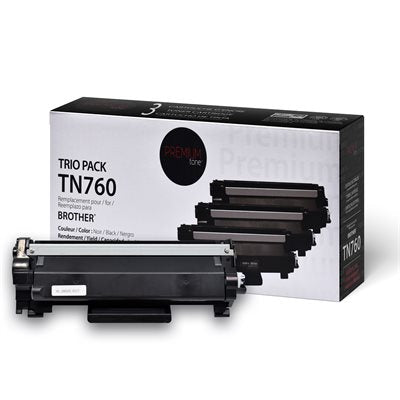 Brother TN760 Compatible Toner Premium Tone Trio Pack 3K
