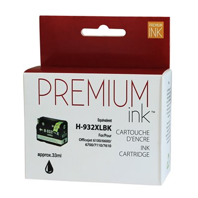 HP No. 932XL  Noir Compatible Premium Ink - PrintInk Canada