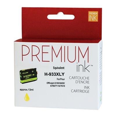 HP No. 933XL Jaune Compatible Premium Ink - PrintInk Canada