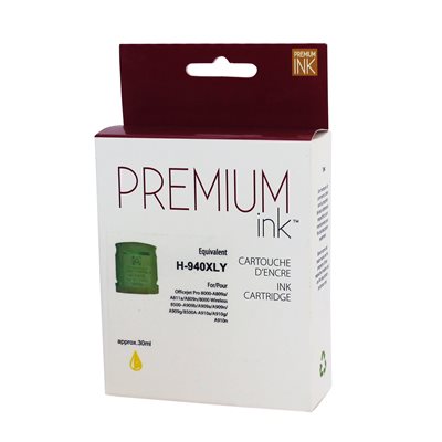 HP No. 940XL C4909A Reman Jaune Premium Ink - PrintInk Canada