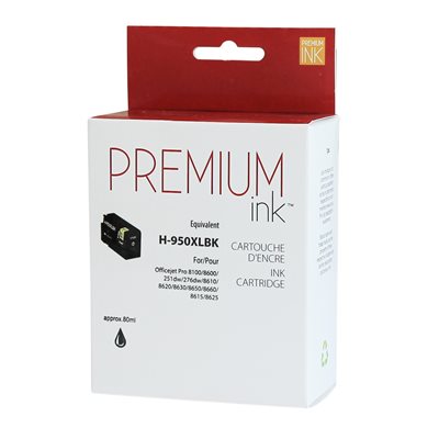 HP No.950XL CN045AN Compatible Noir Premium Ink 2.3K - PrintInk Canada