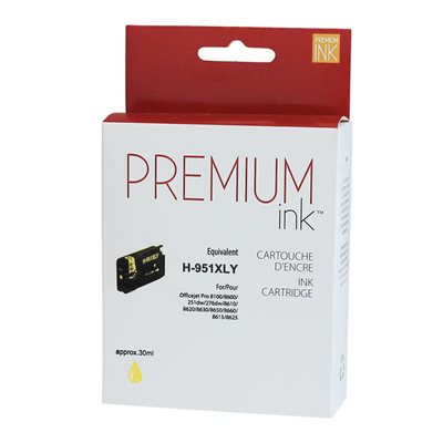 HP No.951XL CN048AN Compatible Jaune Premium Ink 1.5K - PrintInk Canada